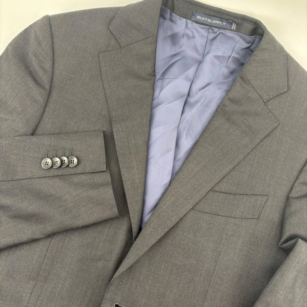 Suitsupply‎ Napoli Two Button Blazer Mens 36R Charcoal Zignone Wool Super 110s